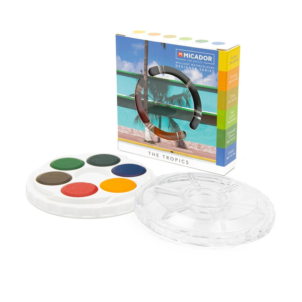 Brilliant Watercolour Discs Designer Series - Hotel Pool Micador For Artists