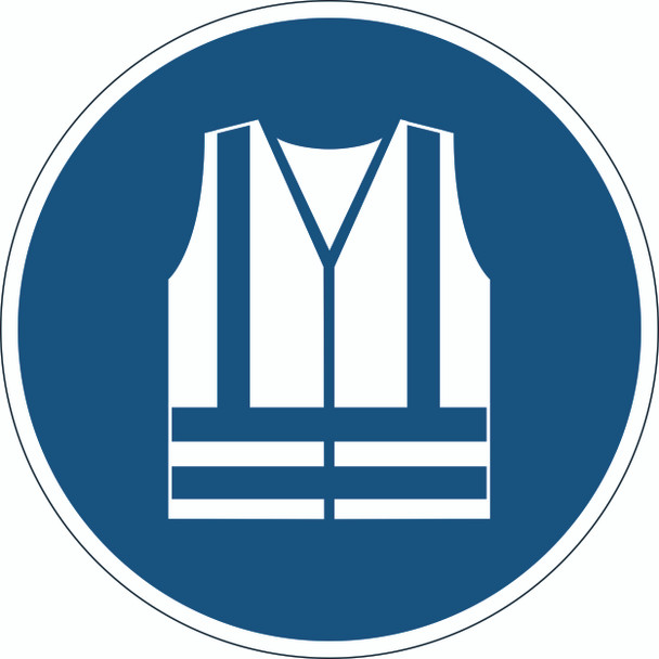 Durable Marking Sign Use Safety Vest Blue