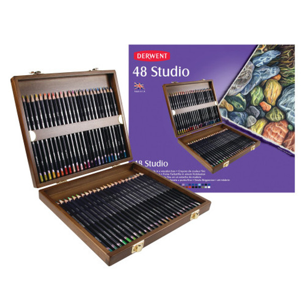 Derwent R0700822 Studio Pencils 48 Wooden Box