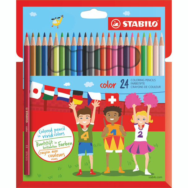 Stabilo coloured pencils wallet 24