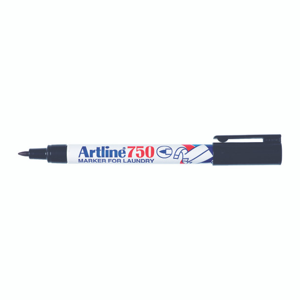 Artline 750 Laundry Marker 0.7mm Bullet  Nib Black