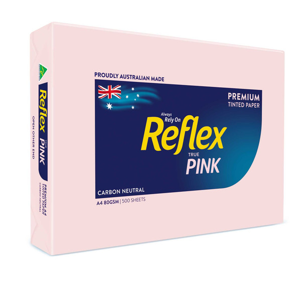 Reflex Colours 80gsm A4 Copy Paper Pink 500 Sheets