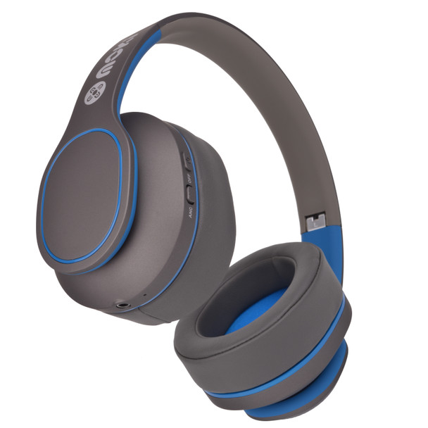 Moki Navigator Headphones Noise Cancellation Volume Limited 89dB Blue