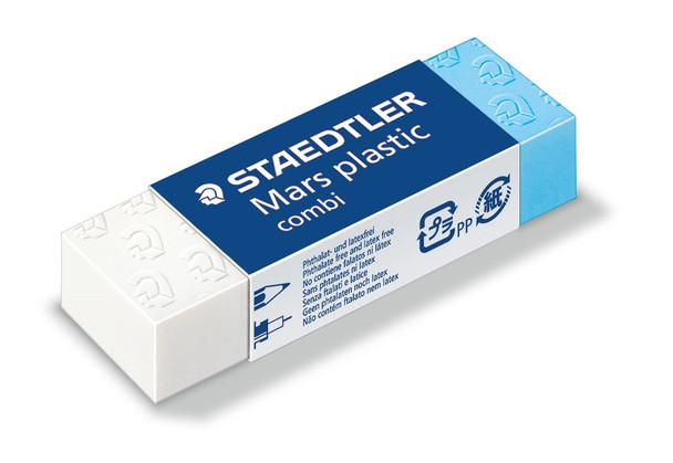 Staedtler 526 508 Mars Plastic Combi Eraser - For Graphite And Drawing Ink