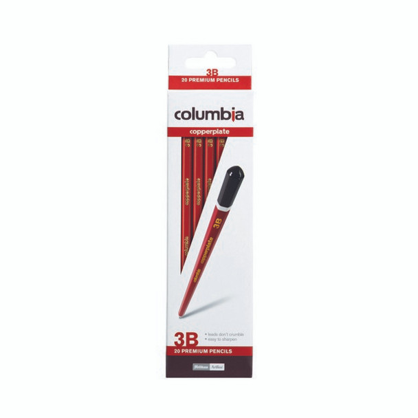 Columbia Copperplate Lead Pencil Hexagonal 3B Box 20