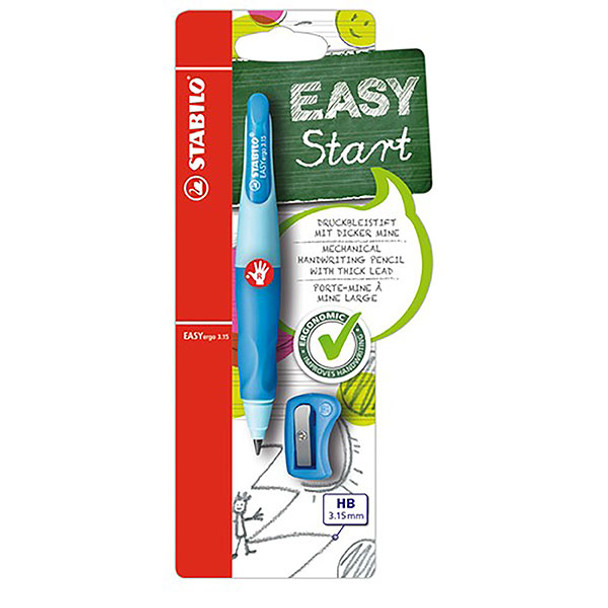 Stabilo Eeasyergo Right Hand Mechanical Pencil Blue With Sharpener                                        CARD 1