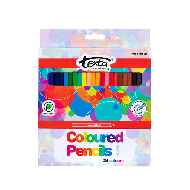 Texta Coloured Pencils Assorted Box 24