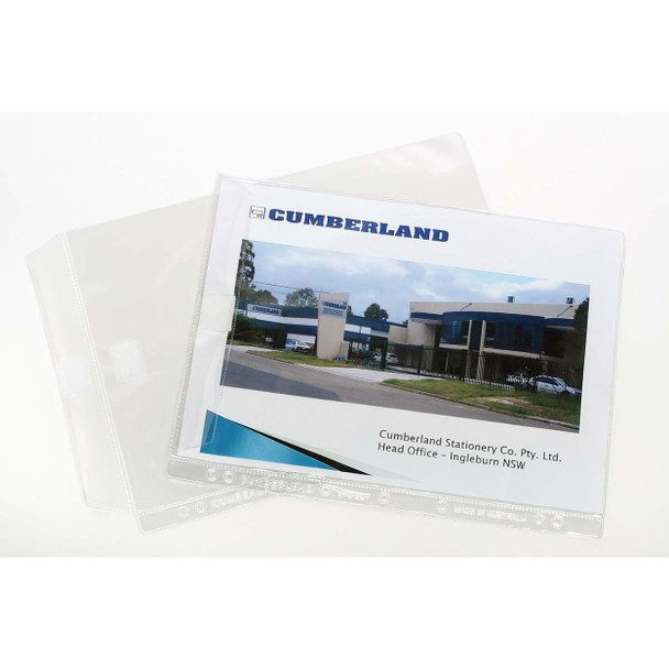 Cumberland A4 Heavy Weight Sheet Protectors with Flap 10 Pack