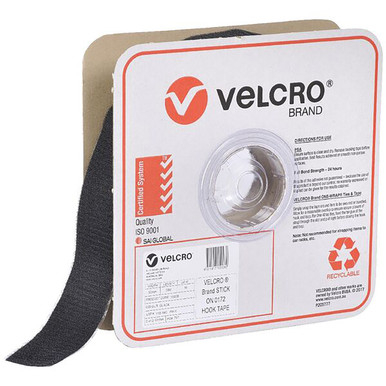 Velcro 25556 25mm x 1m Roll Black Heavy Duty Hook & Loop Fastener Tape