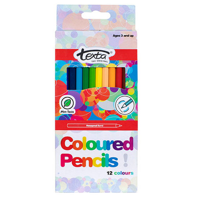 Texta Coloured Pencils Assorted Box 12