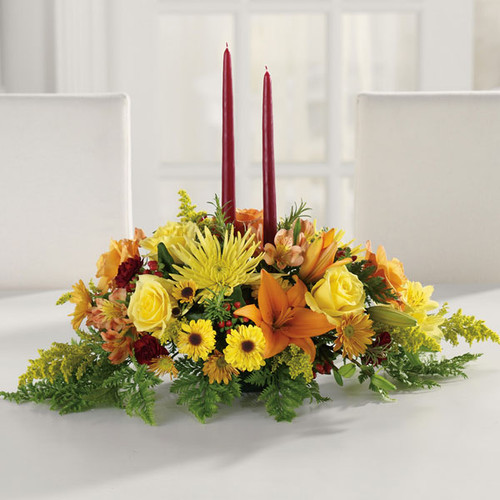 Golden Gatherings Centerpiece