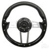 Aviator 4 13" Steering Wheel (Black Grip/Brushed Aluminum Spokes), ACC-SW127