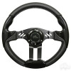 Steering Wheel, Aviator 5 Black Grip/Black Spokes 13" Diameter, ACC-SW131