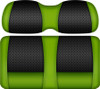 Doubletake Clubhouse Edition Front Seat Cushion Set Black-Lime, SEAT-DT1312-BLM-CS