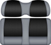 Doubletake Clubhouse Edition Front Seat Cushion Set Black-Silver, SEAT-DT1312-BSV-CS