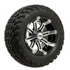 12" GTW Tempest Lifted Golf Cart Wheels With 22" All-Terrain Tires (Set of 4), A19-239