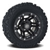 Set of (4) GTW 10" Specter Matte Black Wheels on Barrage Mud 20" Tires, A19-148