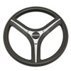 Gussi Italia Brenta Black/Silver Steering Wheel for Club Car Precedent (2004-Up), 06-135