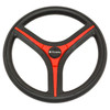 Gussi Italia Brenta Black/Red Steering Wheel for Yamaha G16-Drive2 Golf Cart, 06-139