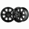 14x7 GTW Matte Black Transformer Golf Cart Wheel, 19-258