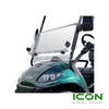 ICON EV Golf Cart Clear Folding Windshield - 2 Piece, WS-702-IC