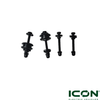 ICON EV Golf Cart Clear Folding Windshield - 2 Piece, WS-723-IC, 3.02.012.000540, 3.204.02.000032
