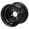 Revenge 8" Glossy Black Steel Golf Cart Wheel (No Offset), ISL-70081