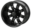 Revenge 15x7 Casino Matte Black Golf Cart Wheel 3:4 Offset, ISL-29051