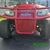 Burgundy Steel Brush Guard for ICON i20, i40, i60, i80 Non-Lifted Golf Cart Models, BRG-702-IC-BUR, 2.08.001.000077