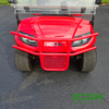 Red Steel Brush Guard for ICON i20, i40, i60, i80 Non-Lifted Golf Cart Models, BRG-702-IC-RED, 2.08.001.000081