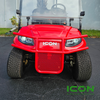 Red Steel Brush Guard for ICON i20, i40, i60, i80 Non-Lifted Golf Cart Models, BRG-702-IC-RED, 2.08.001.000081