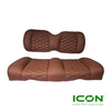 ICON Chestnut Comfort Custom Seat Cool Touch Base with Stretch Hex Pattern and Black Stitching, STC-CHTHEXBLK-IC-COMF