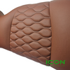 ICON Chestnut Comfort Custom Seat Cool Touch Base with Stretch Hex Pattern and Black Stitching, STC-CHTHEXBLK-IC-COMF