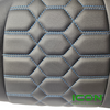 ICON Black Comfort Custom Seat Cool Touch Base with Lando Pattern and Blue Stitching, STC-BLKLANBL-IC-COMF