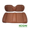 ICON Chestnut Comfort Custom Seat Cool Touch Base with Stretch Hex Pattern and Tan Stitching, STC-CHTHEXTAN-IC-COMF