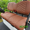 ICON Chestnut Comfort Custom Seat Cool Touch Base with Stretch Hex Pattern and Tan Stitching, STC-CHTHEXTAN-IC-COMF