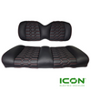 ICON Black Custom Comfort Seat Cool Touch Base with Lando Pattern and Red Stitching, STC-BLKLANRED-IC-COMF