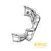 Rear Bumper Assembly for EPIC E40FX Golf Carts, BD-EPFX471, BD-EPFX626, 3401014224, 2103025687
