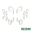 Three-Point Seat Belt Assembly for ICON i40X Golf Carts, ST-950-IX, 2103027264