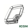 Passenger Side (Right) Armrest Assembly for ICON i20X, i40X, i60LX Golf Carts, ST-910-IX, 3108015207