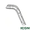Driver Side (Left) Front Fender Flare for ICON i20X, i40X, i60X Golf Carts, FF-506-IX, 3401016764
