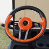 Aviator 4 Orange Steering Wheel 13" Diameter with Hub, ACC-SW125-HUB