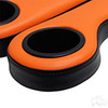 Two-Toned Padded Arm Rest Cup Holders-Black/Orange, SEAT-695-BO