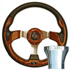 Steering Wheel Kit, Woodgrain/Rally 12.5 with Chrome Adapter, E, 06-025