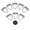 Silver Inserts for GTW Nemesis 12x7 Wheel, 19-098-SIL