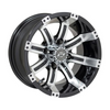 GTW Tempest 12x7 Machined Black Wheel, 19-135