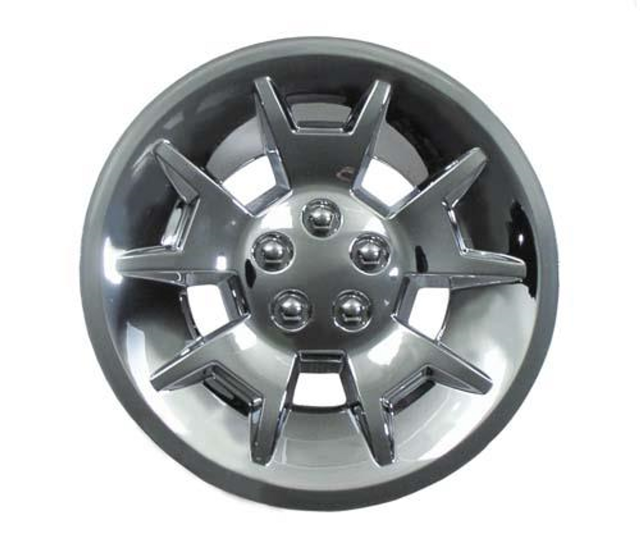 10" Silver Metallic Demon Wheel Cover, 6905