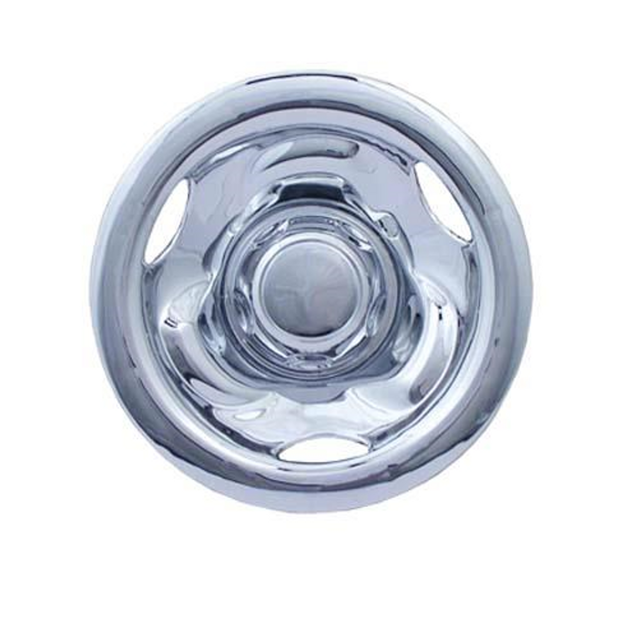 8" Chrome Deep Dish Wheel Cover, 9063