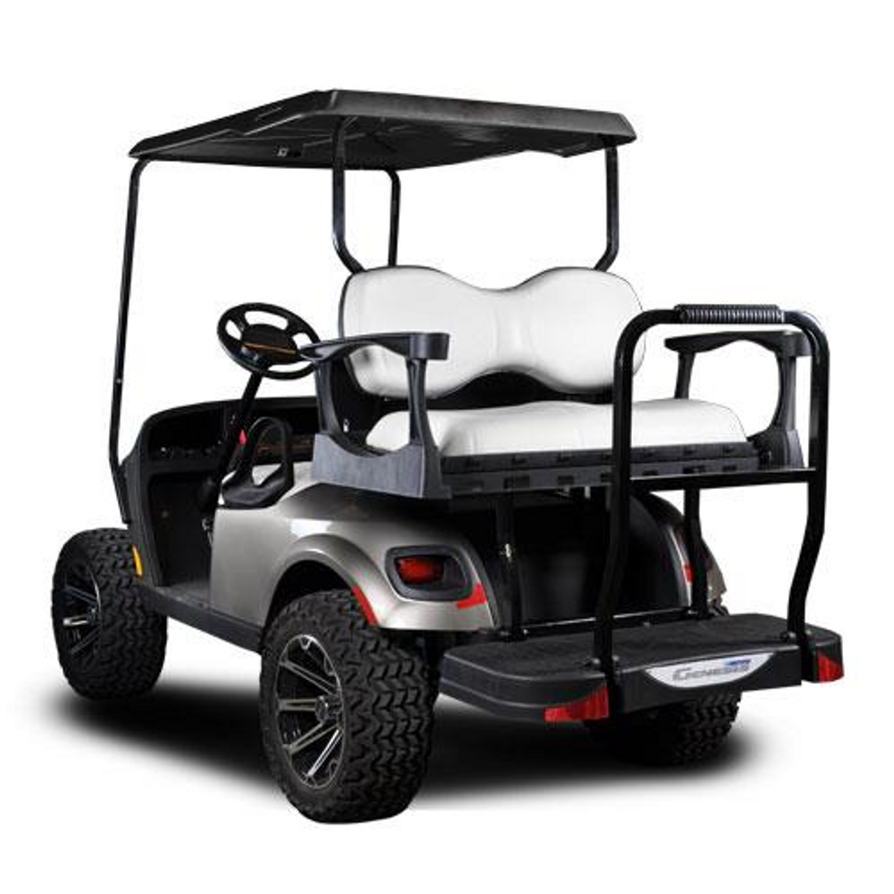 MadJax Genesis 300 with Deluxe White Aluminum Rear Flip Seat - E-Z-GO TXT, 01-043-201D