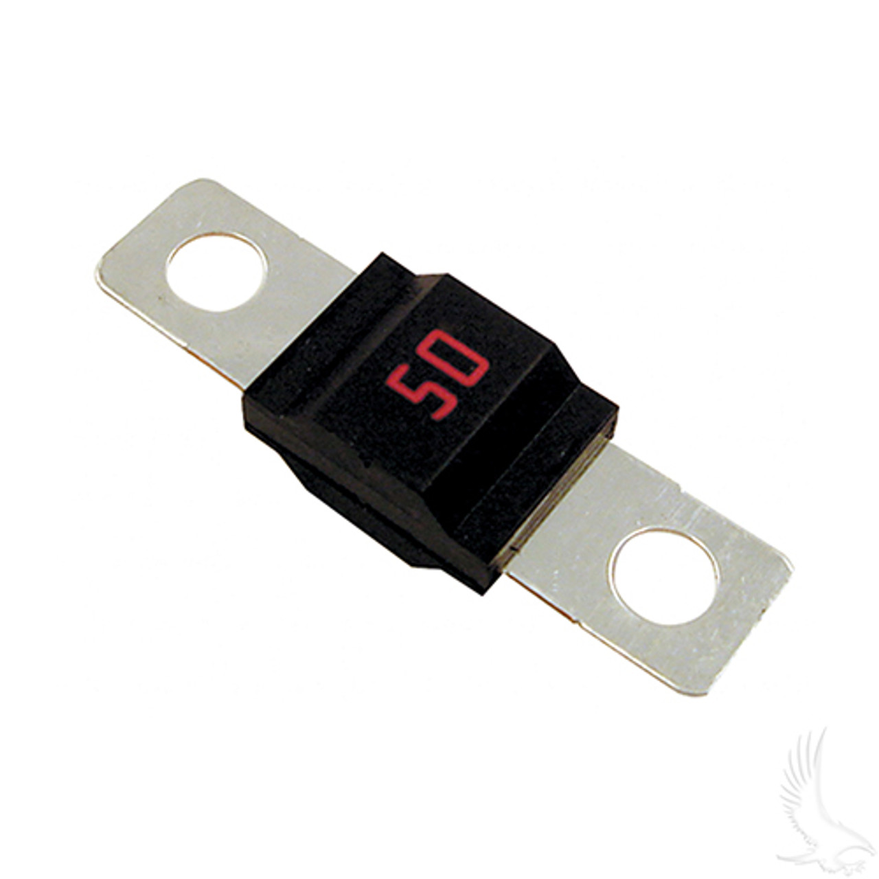 50 Amp EZGO PowerWise/PowerWise+ Battery Charger Fuse - 50A, CGR-068, 28106G01, 5555